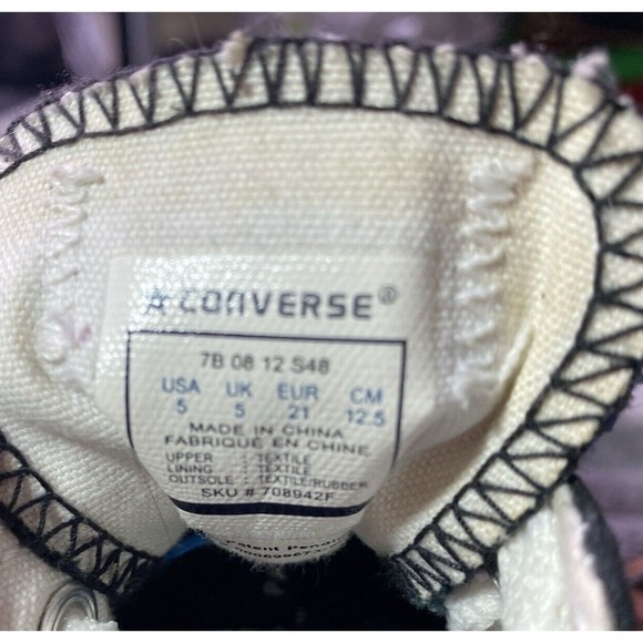 Converse Shoes Child 5 All Star Blue and Black Double Tongue Double Laces - Picture 9 of 10